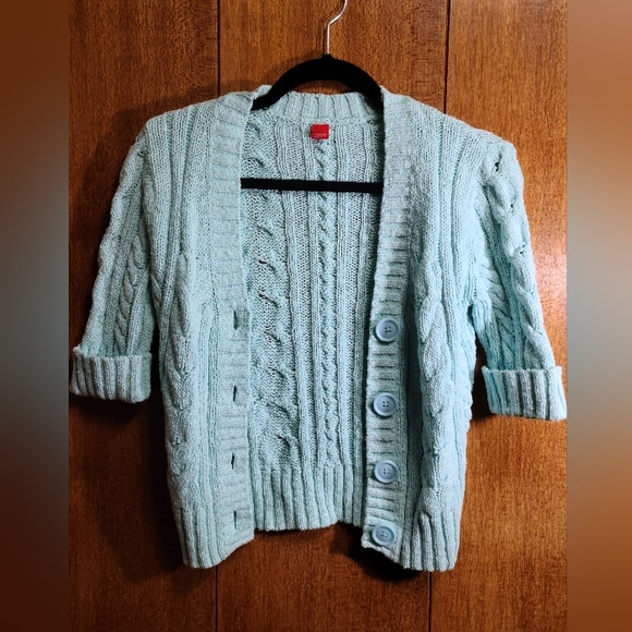 Vintage ESPRIT short sleeves cable knit cardigan - Picture 2 of 6